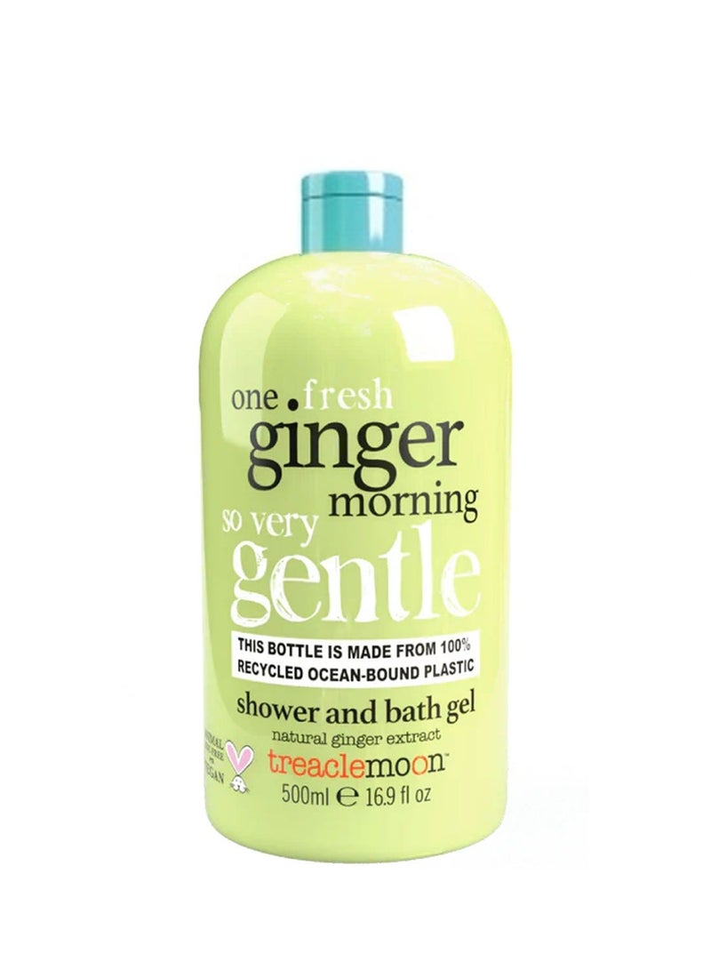 Treaclemoon Ginger Morning Shower and Bath Gel, 500ml | Invigorating Ginger Aroma | Long-Lasting Freshness | Dermatologically Tested | Vegan and Cruelty-Free - Image 1