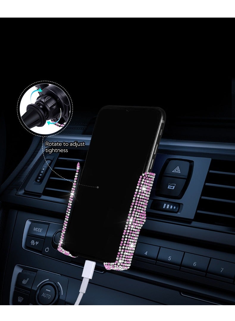 GO-DES Car Phone Holder and Glasses Holder Set Pink - Image 3