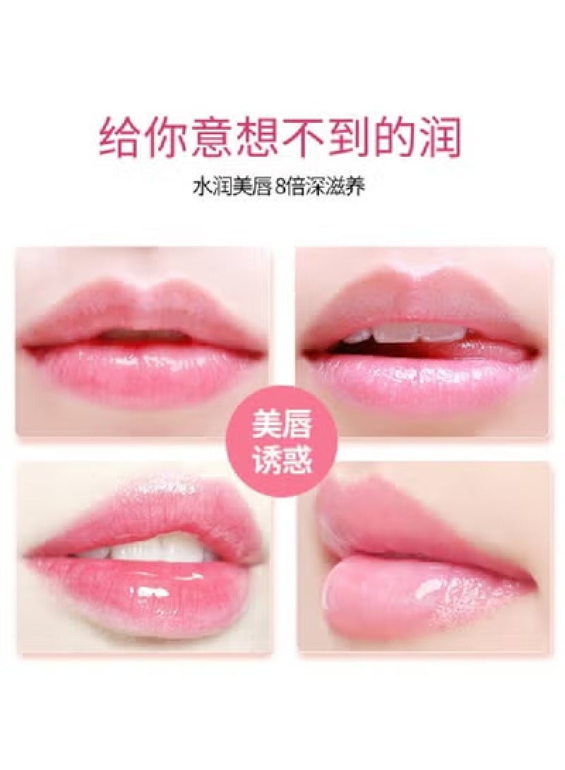 بيو أكوا قناع شفاه وردي كريستالي مغذي بالكولاجين، مرطب طبيعي لامع، ملمس ناعم، صحي ومرن - 5 قطع - Image 3