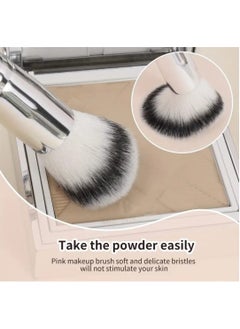 MAANGE 4 Pcs Makeup Brush Set, Foundation, Blending, Nose and Eye Shadow Brushes, Soft Nylon Bristles, Dual-Ended Design, Portable Travel Makeup Brush Set  - Image 5