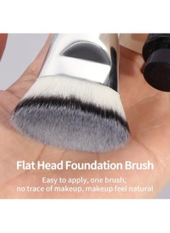 MAANGE 4 Pcs Makeup Brush Set, Foundation, Blending, Nose and Eye Shadow Brushes, Soft Nylon Bristles, Dual-Ended Design, Portable Travel Makeup Brush Set  - Image 3