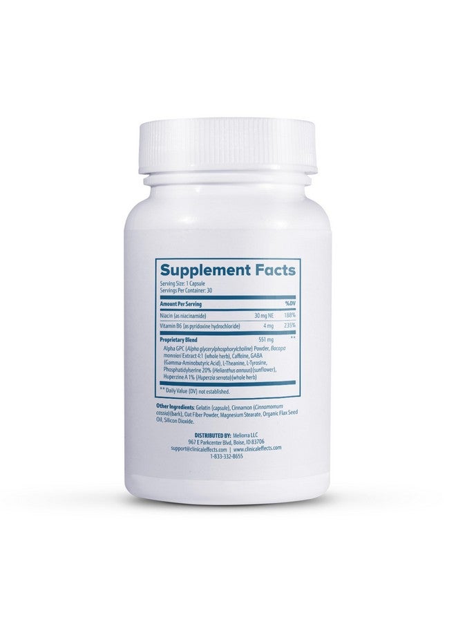 Clinical Effects Ideal Brain - Dietary Supplement for Nootropic Focus and Memory Support - 30 Capsules - B Vitamins, GABA, Alpha-GPC - Helps Support Mental Focus, and Optimal Brain Function - Image 2