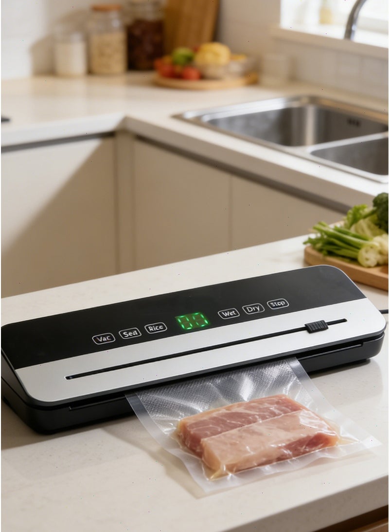 Yoawllty Vacuum Sealer, Automatic Sealing Food Saver Machine with 50Pcs Sealing Bags, Dry & Moist Sealing Modes, Built-in Cutter,for Food Fresh and Storage - Image 3