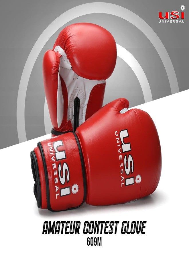 USI UNIVERSAL قفازات مسابقات الهواة من الاتحاد الدولي للملاكمة (أحمر، 12 أونصة) - Image 3