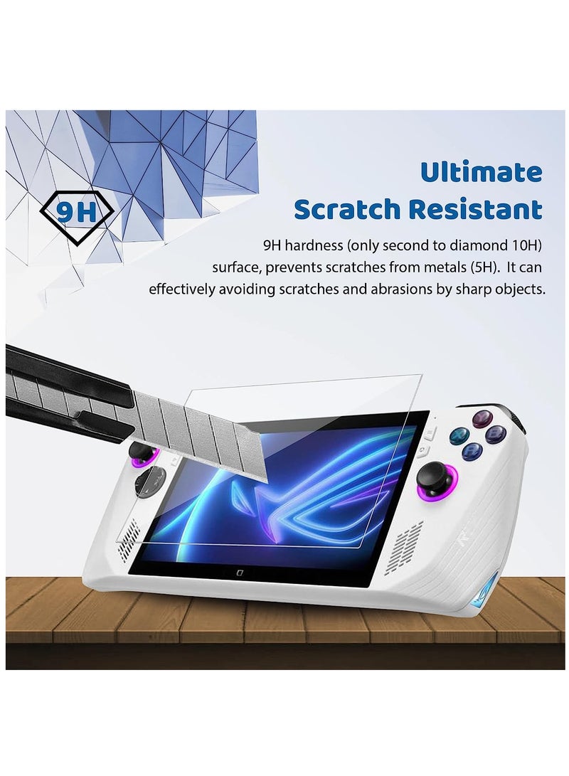 SYOSI [2packs] Full Coverage Screen Protector For Rog Ally, Tempered Glass Screen Protector, Anti-Scratch, Ultra HD,9H Hardness, Anti-Fingerprint, Bubble Free Screen Protector for Rog Ally Handheld Game. - Image 3