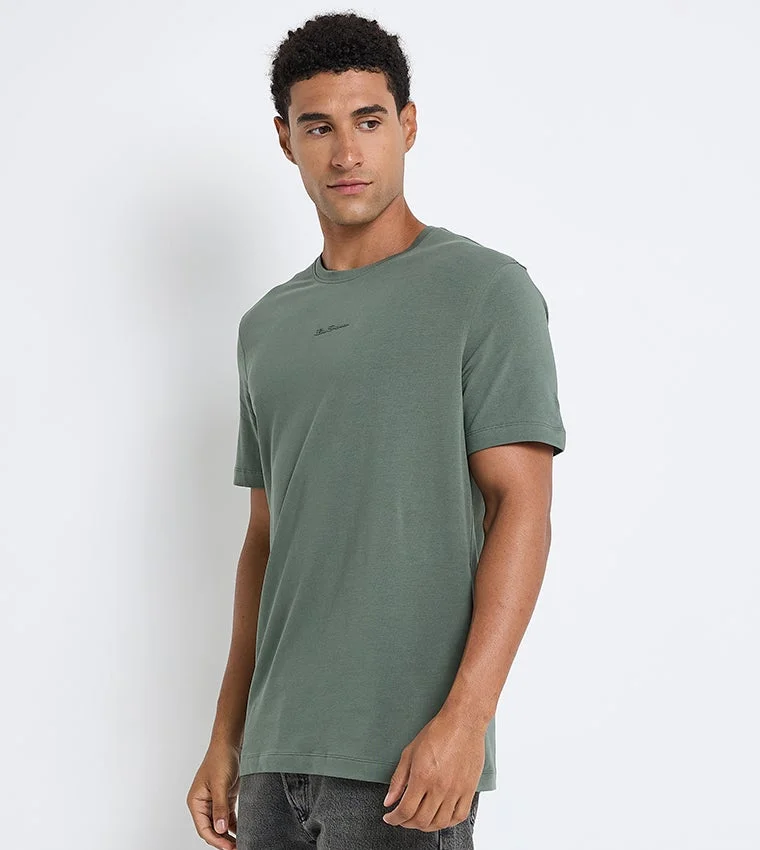 Ben Sherman Ben Sherman Men's Crew Neck Short Sleeve Embroidered T-Shirt