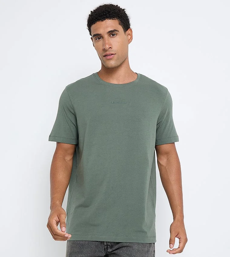 Ben Sherman Ben Sherman Men's Crew Neck Short Sleeve Embroidered T-Shirt