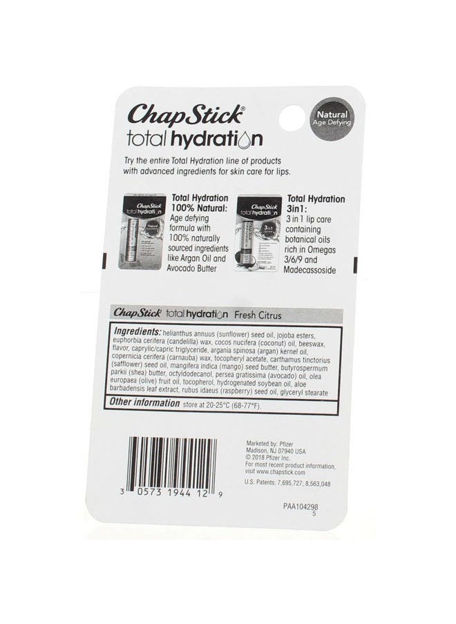 chapstick Total Hydration Lip Care Balm, Fresh Citrus 0.12 oz ( Pack of 3)  - Image 5