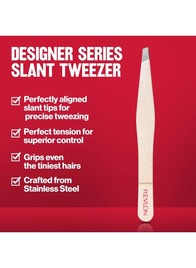 Revlon Designer Series Slant Tweezer, High Precision Tweezer, Made With Long Lasting Stainless Steel, 1 count - Image 3