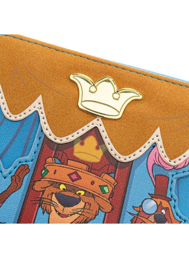 Loungefly X Disney Robin Hood Archery Tournament Ziparound Wallet (Blue Tan Multi One Size) - Image 4