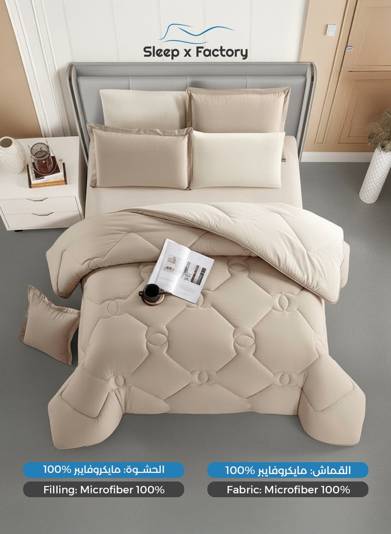 سليب × فاكتوري طقم مفرش سرير 7 قطع مايكروفايبر فاخر – يناسب سرير كينج مقاس 200×200 سم - Image 3