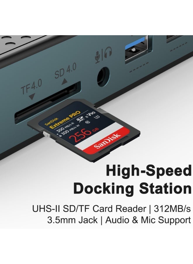 أونتن محطة إرساء ONTEN OTN-2501 USB-C متعددة الوظائف 20 في 1 مع حاوية أقراص SSD مزدوجة M.2 - Image 5