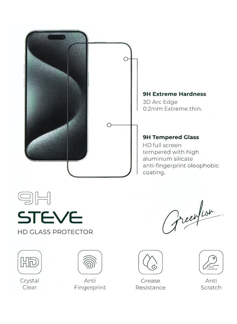 GREEN LION iPhone 14 Plus (6.7 inches) Screen Protector with 9H Steve Strong HD Glass Green Lion - Clear  - Image 4