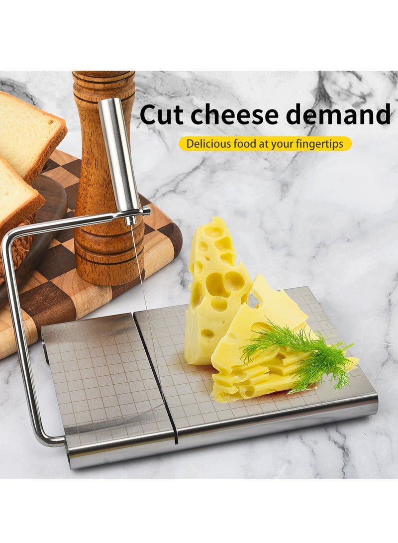 Cheese slicer household ham cheese slicer cheese divider kitchen tool with scale cutting knife  - Image 1