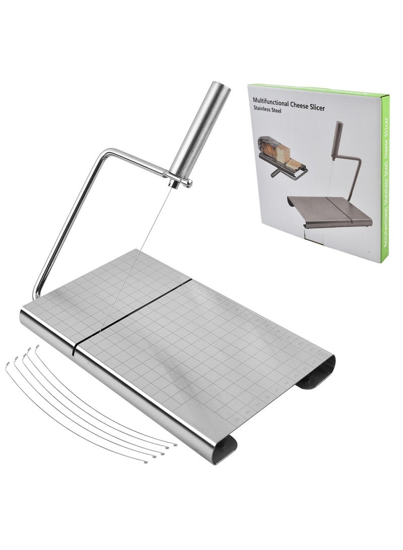 Cheese slicer household ham cheese slicer cheese divider kitchen tool with scale cutting knife  - Image 3