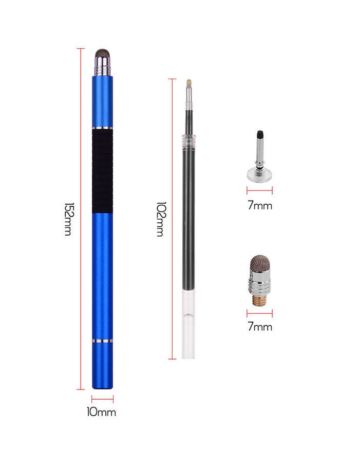 NIBEMINENT 3 In 1 Touchscreen Precision Stylus Pen With Disc And Fiber Tip Blue - Image 3