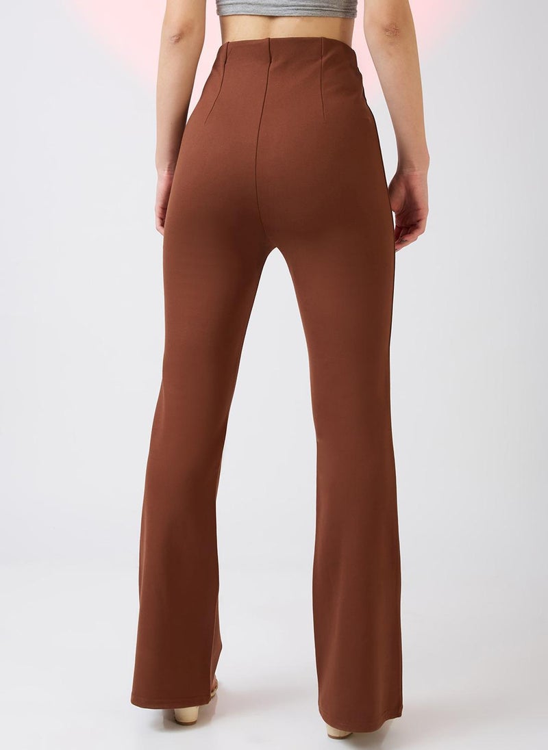 Globus Women's Jeggings Coffee Brown Formal Mid Rise with Slip-On Design - Image 5