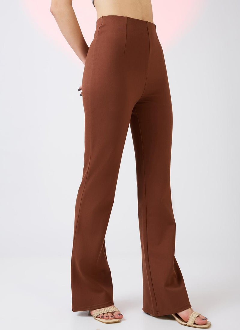 Globus Women's Jeggings Coffee Brown Formal Mid Rise with Slip-On Design - Image 4
