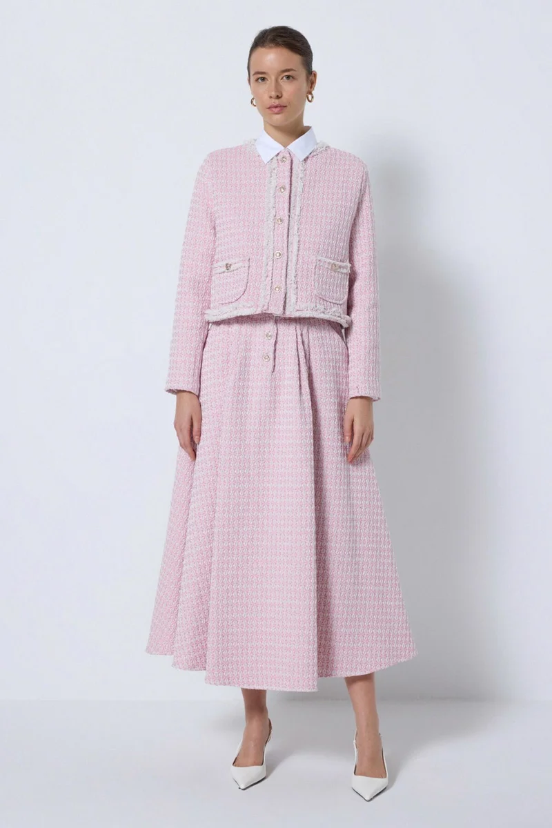 توتشي Jacket Skirt Tweed Suit