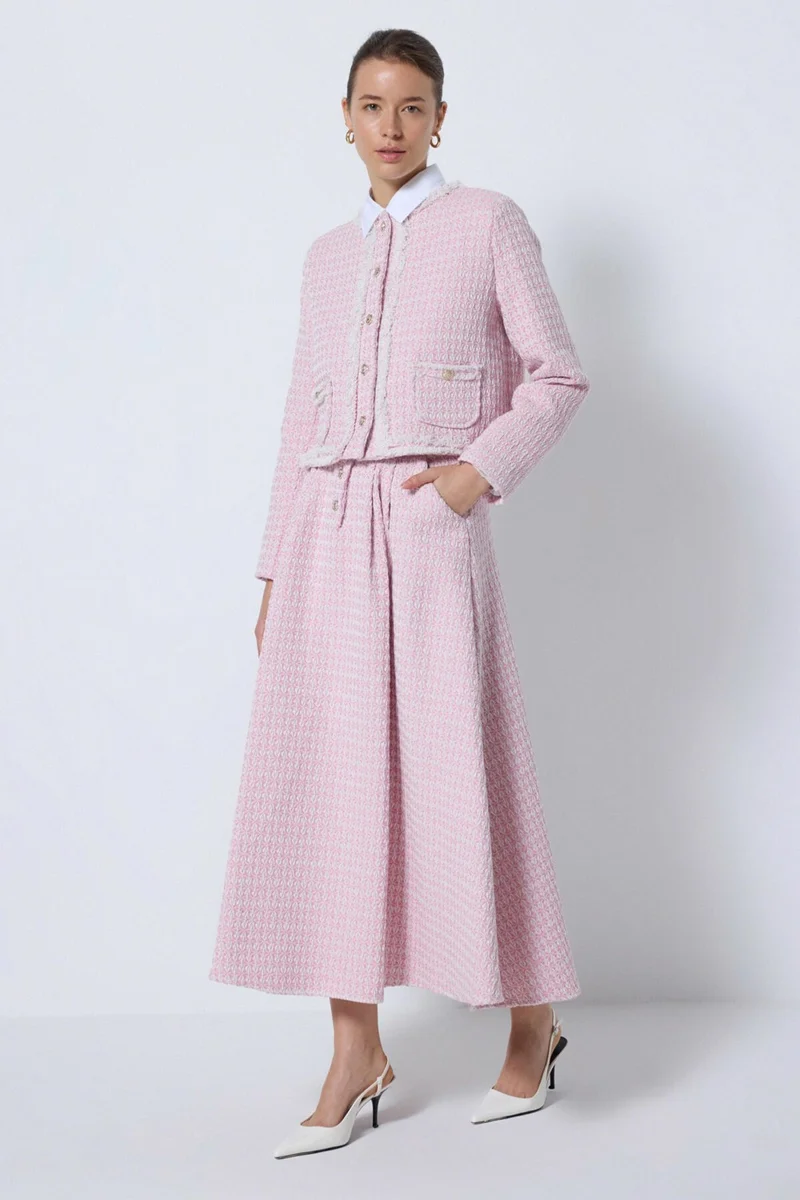 توتشي Jacket Skirt Tweed Suit