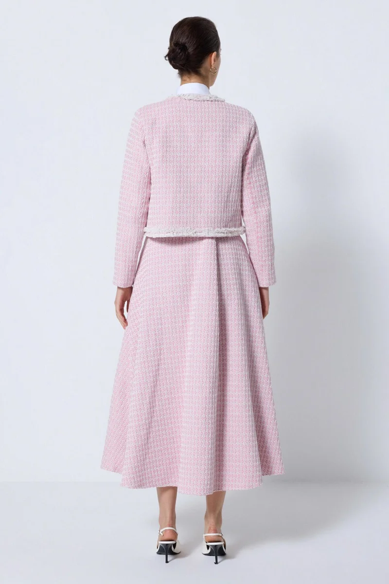 توتشي Jacket Skirt Tweed Suit