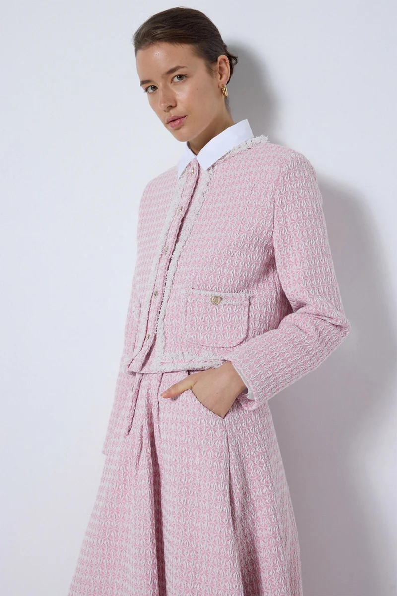 توتشي Jacket Skirt Tweed Suit