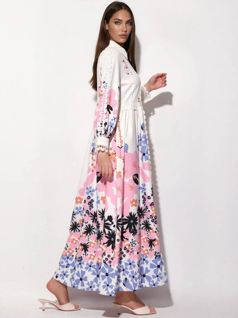 Jennyfer Floral A-line Maxi Dress - Image 3