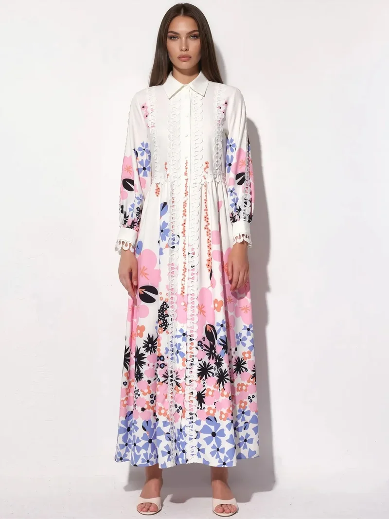 جينيفر Floral A-line Maxi Dress