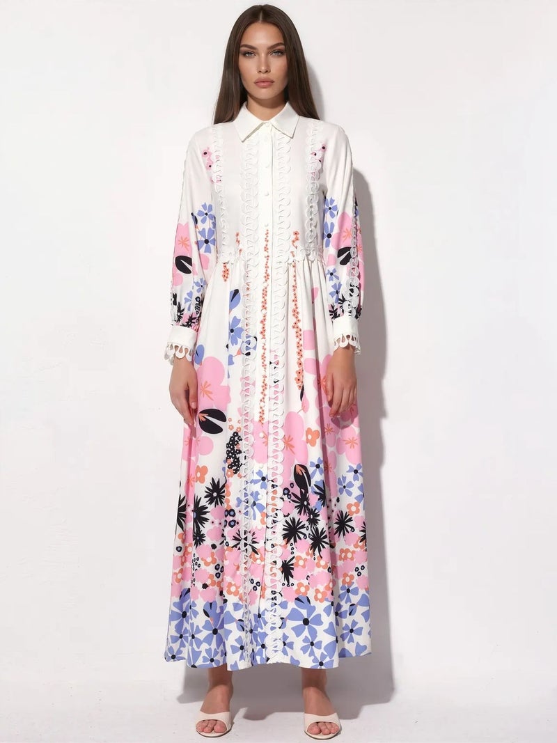 Jennyfer Floral A-line Maxi Dress - Image 1
