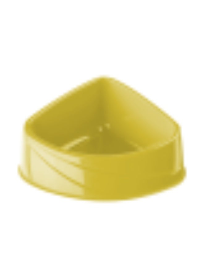 Geoplast Georplast Corner Pet Bowl L – Space-Saving Triangular Cat & Dog Feeding Dish (24×18.5×9 cm, 700g Capacity) Durable Plastic - Image 1