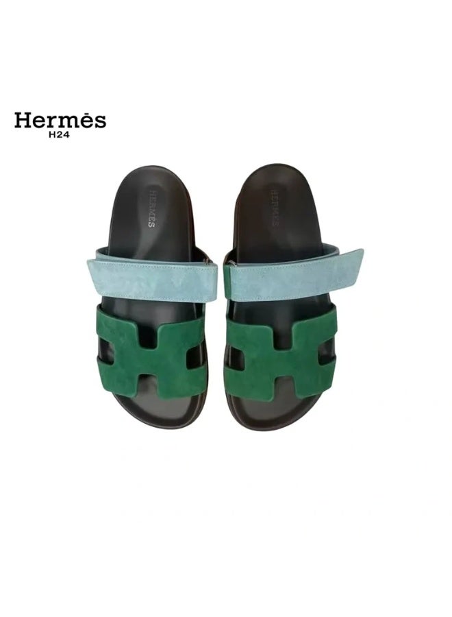 Hermes H24 صندل ”H24 Chypre“ من هيرميس للنساء، مزود بشريط فيلكرو – أخضر - Image 1