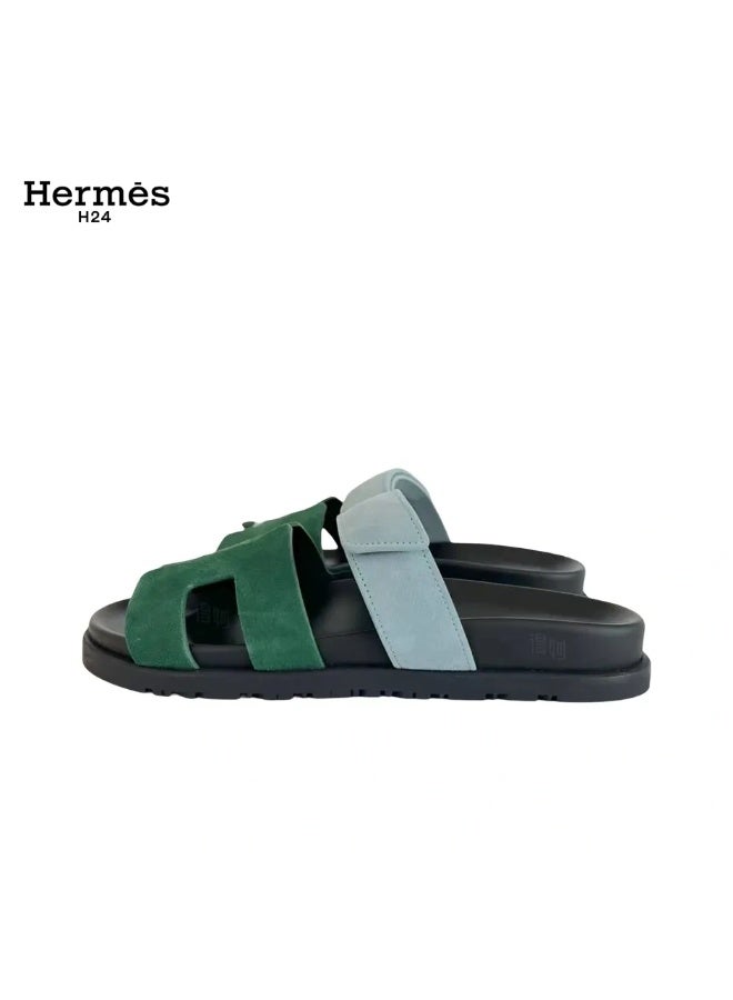 Hermes H24 صندل ”H24 Chypre“ من هيرميس للنساء، مزود بشريط فيلكرو – أخضر - Image 2