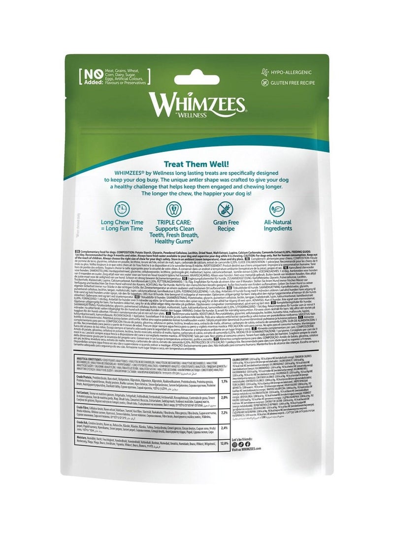 WHIMZEES Occupy Antler Natural Dental Chews for Dogs Small (24pc) - Image 2