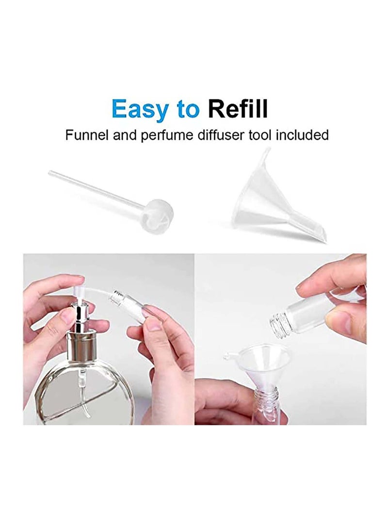 Y&D Mini Perfume Atomisers Bottles Refillable Fine Mist Spray Portable Travel Atomizer Bottle Set with Funnel and Diffuser Pump  - Image 5