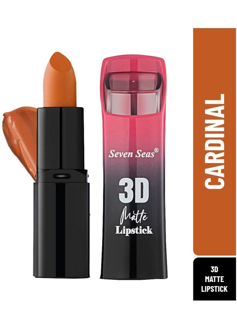 Seven Seas Seven Seas 3D Matte Velvet Finish Full Coverage Matte Long Lasting Lipstick Smooth Application Transferproof and Smudge Proof Highly Pigemented Lipstick for Women  Cardinal  - Image 1