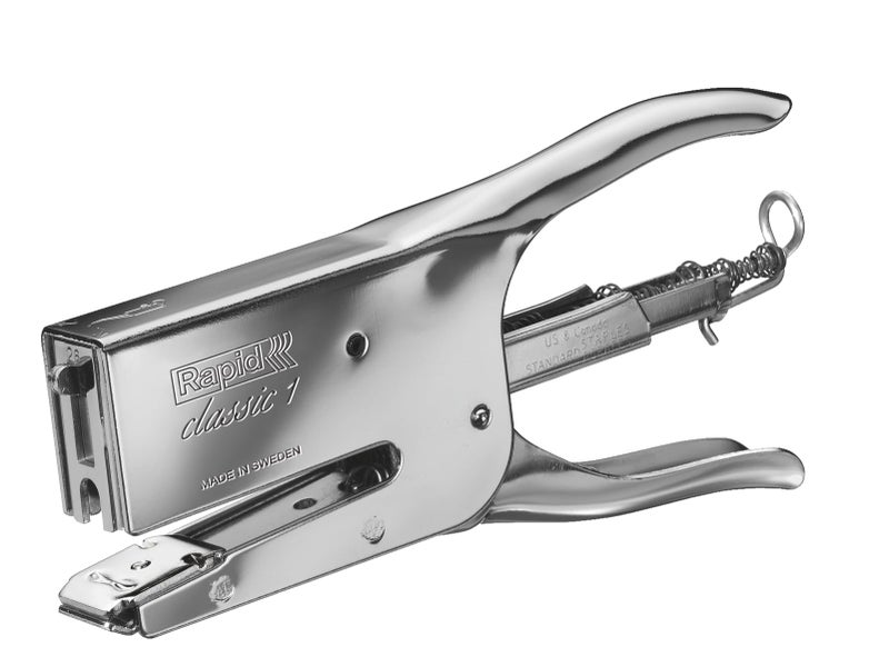 Rapid Classic K1 Stapling Pliers, 50 Sheet Capacity, Stapling and Pinning, Uses 26/6 and 26/8 mm Staples, Metal, Chrome, 10510602 - Image 1