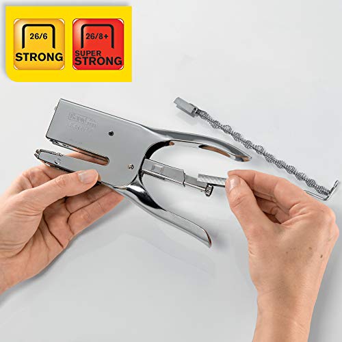 Rapid Classic K1 Stapling Pliers, 50 Sheet Capacity, Stapling and Pinning, Uses 26/6 and 26/8 mm Staples, Metal, Chrome, 10510602 - Image 3