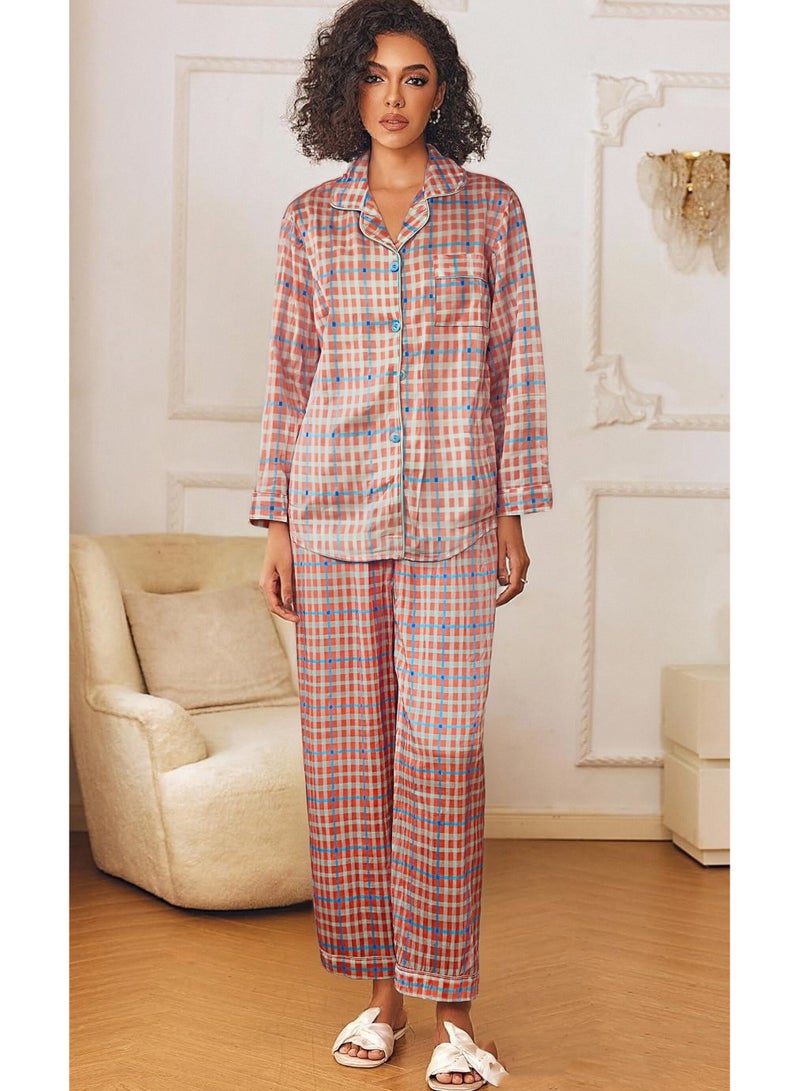 Beauenty Womens Pajamas Set 2 Piece Button Down Pjs Soft Long Sleeve Top and Pants Sleepwear Set Girls  Lounge Sets - Image 2