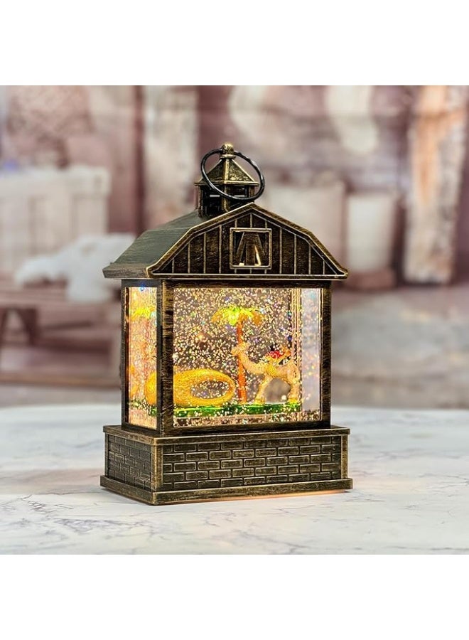 DYD Dubai Water Globe Lantern – Featuring Camel, Palm Tree & Museum of the Future | Light-Up Snow Globe with Glitter Swirl | UAE Souvenir & Gift Decor Bronze, GMXDB001-4 By DYD Delights - Image 3