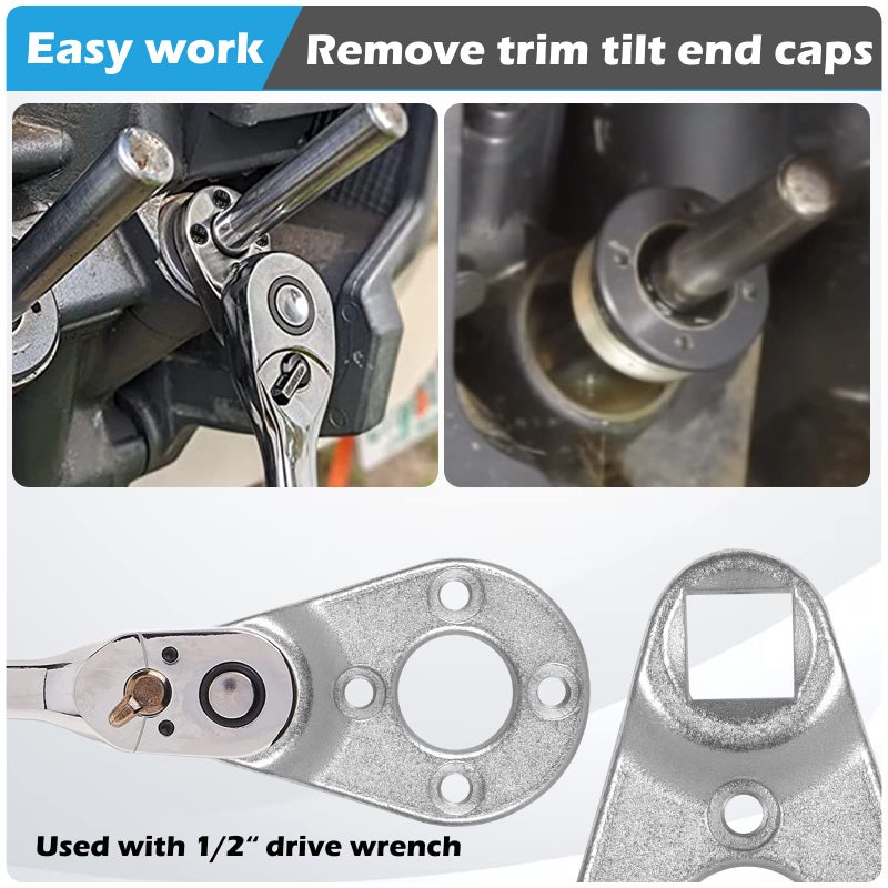 Sunluway Trim/Tilt Pin Wrench AMT0006-32mm x 4.5/4mm Remove Trim Tilt Caps on Hydraulic Cylinders for Yamaha Suzuki Johnson Evinrude, for Honda Outboards - Image 5