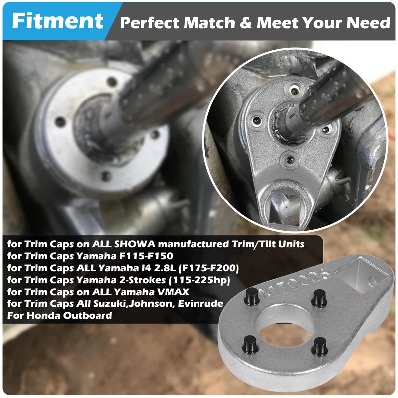 Sunluway Trim/Tilt Pin Wrench AMT0006-32mm x 4.5/4mm Remove Trim Tilt Caps on Hydraulic Cylinders for Yamaha Suzuki Johnson Evinrude, for Honda Outboards - Image 3
