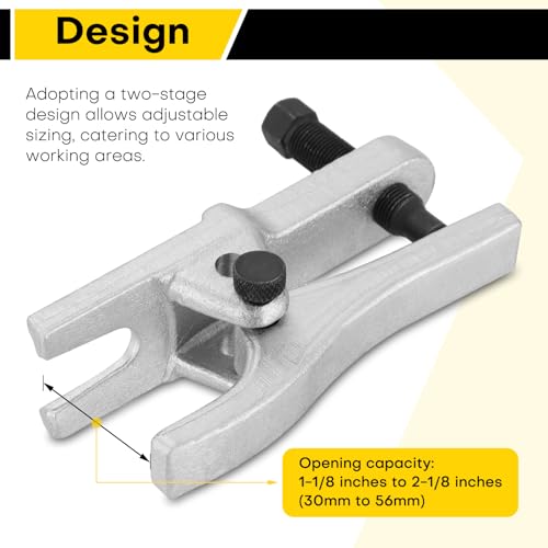 Acymner Universal Ball Joint Separator | Heavy Duty Removal Tool for Separating Arms, Tie Rods, and Ball Joints, Adjustable Opening from 1-1/8" to 2-1/8" Ideal for Cars, Trucks, and ATVs - Image 4