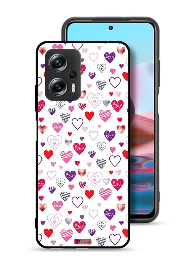 Tolwak Xiaomi Poco X4 GT Protective Case Cover Hearts Doodle - Image 1