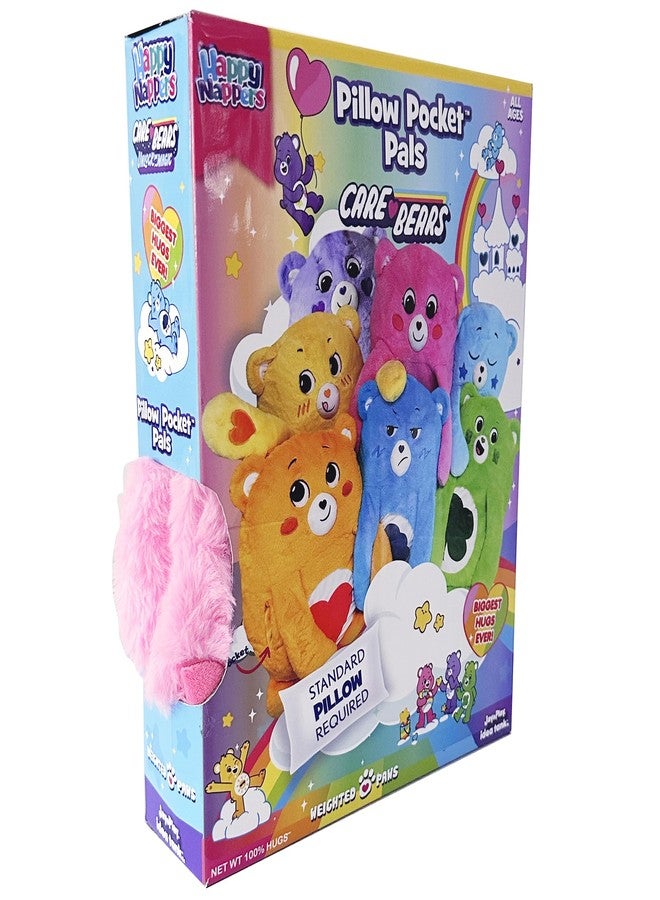 Happy Nappers Care Bears Cheer Bear Pillow Pocket Pal - Plush Animal Case - Image 4