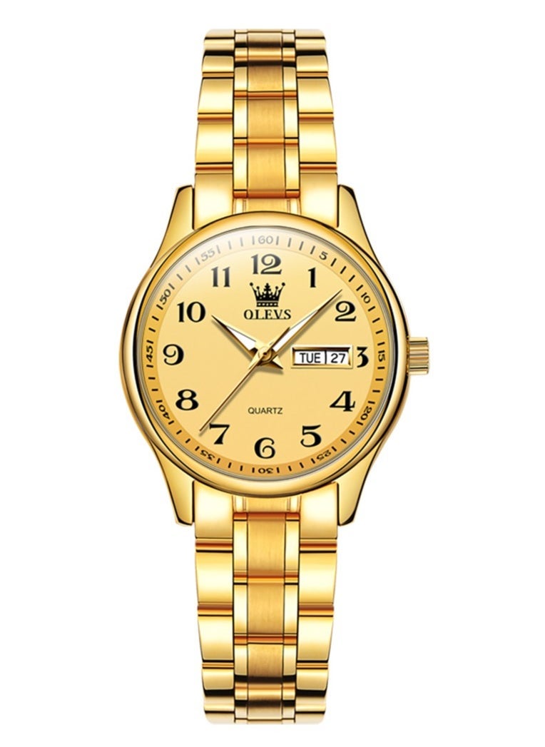 أوليفز Watches for Women Stainless Steel Quartz Analog Water Resistant Watch Gold 5567 - Image 1