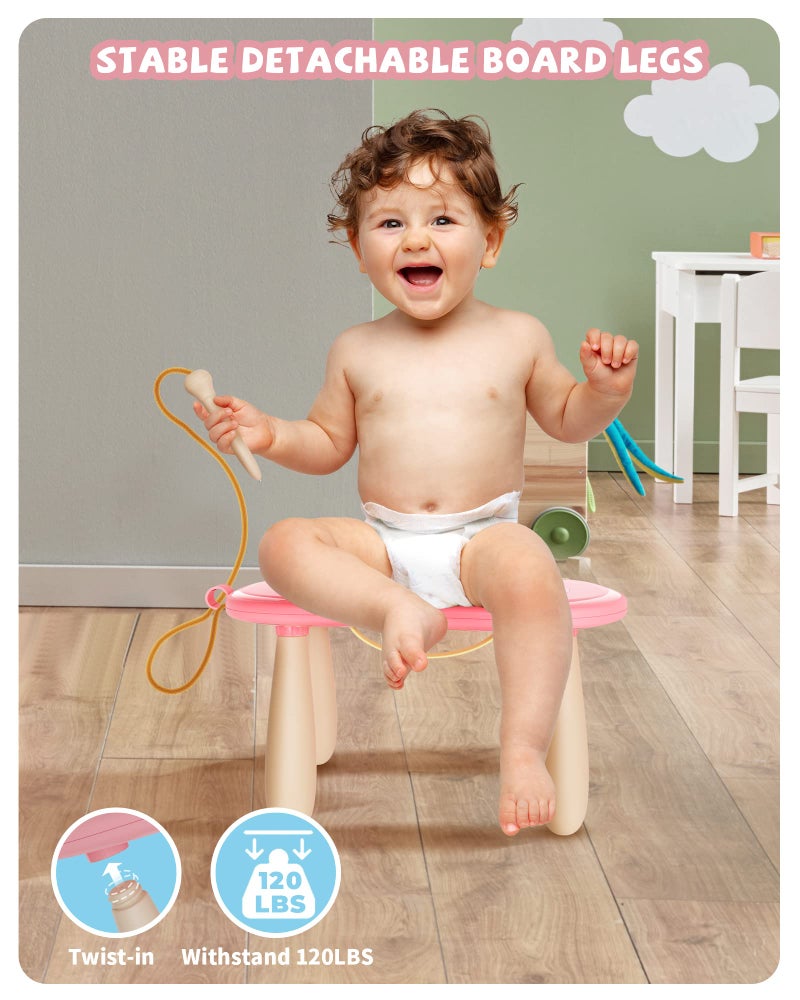 Kikapabi Magnetic Drawing Board, Doodle Board for Toddler Toys Age 1-3, Preschool Learning and Educational Sensory Toys for 1 2 3 Years Old Girl Boy Gifts (Pink) - Image 4