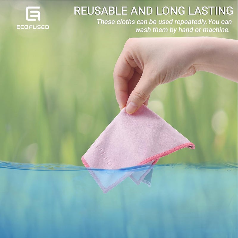 ECO-FUSED Microfiber Cleaning Cloths Double-Sided - 5 Pack - 6.6 x 6.2 inch - Microfiber and Suede Cloth for Smartphones, LCD TV, Tablets, Laptop Screens, Camera Lenses - Image 4