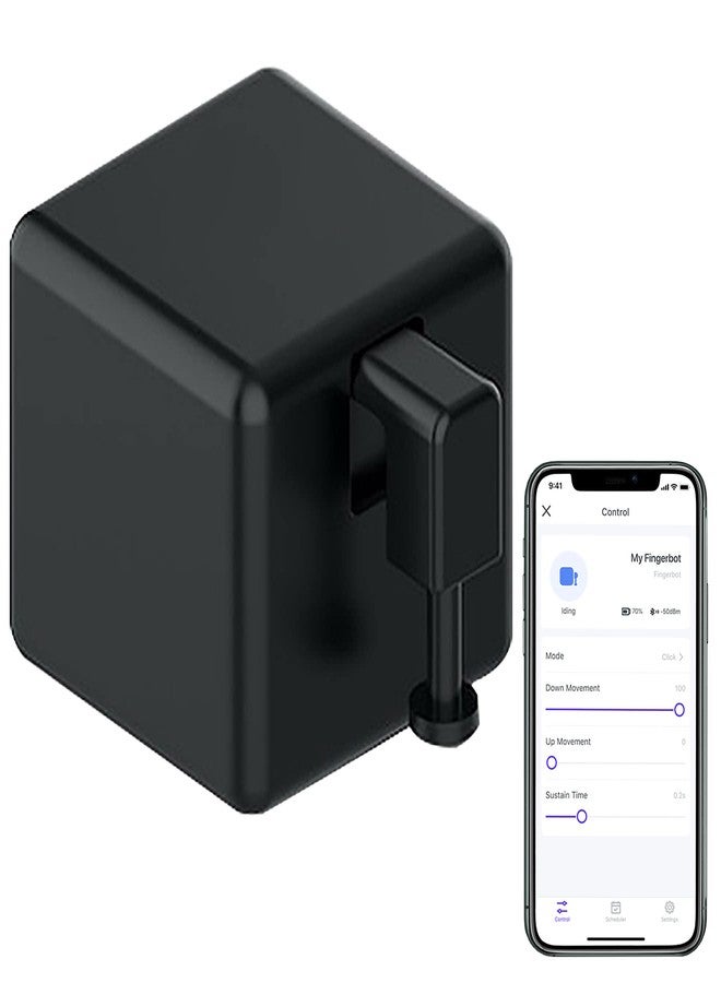 SENCKIT Smart Switch Button Pusher: Switch Bot Button Pusher, Tuya App or Timer Control, No Wiring, Add a Hub Compatible with Alexa/Google Home, Smart Bluetooth Fingerbot for Any Buttons and Switches (Black) - Image 1