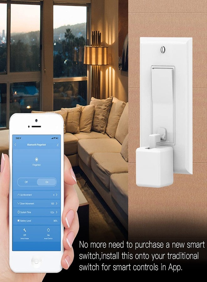 SENCKIT Smart Switch Button Pusher: Switch Bot Button Pusher, Tuya App or Timer Control, No Wiring, Add a Hub Compatible with Alexa/Google Home, Smart Bluetooth Fingerbot for Any Buttons and Switches (Black) - Image 5