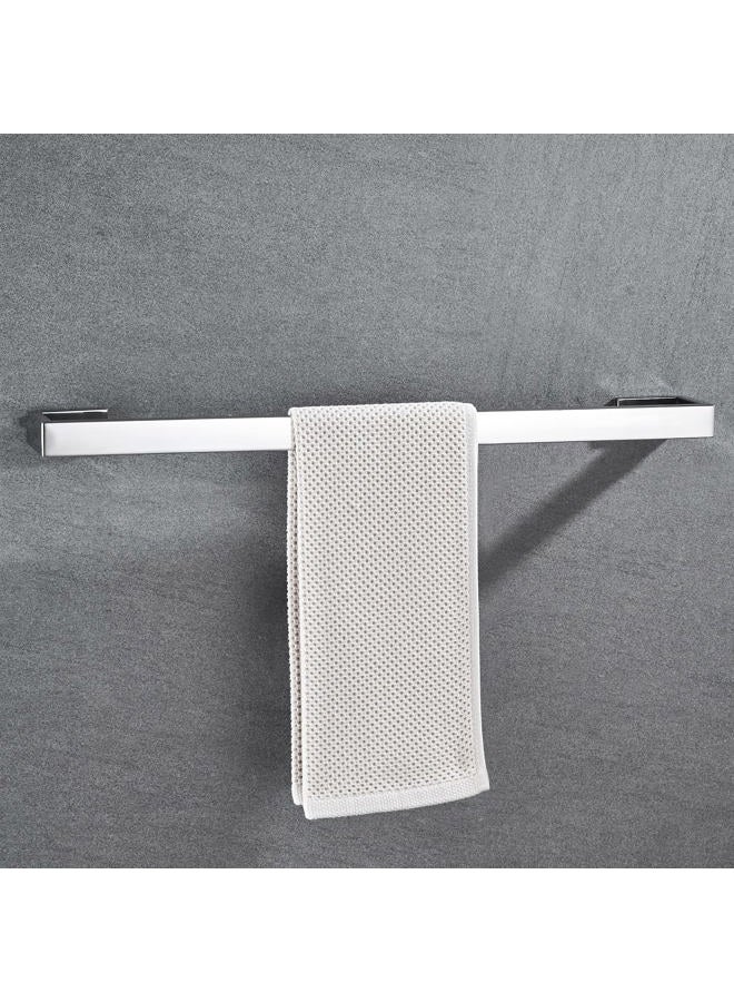 Junsun Rectangle Towel Bar 24 Inch Stainless Steel Bathroom Hardware Towel Holder Modern Towel Rail Mirror Polished Bathroom Accessories Towel Rod Contemporary Wall Mounted Towel Rack Polished Chrome - Image 5